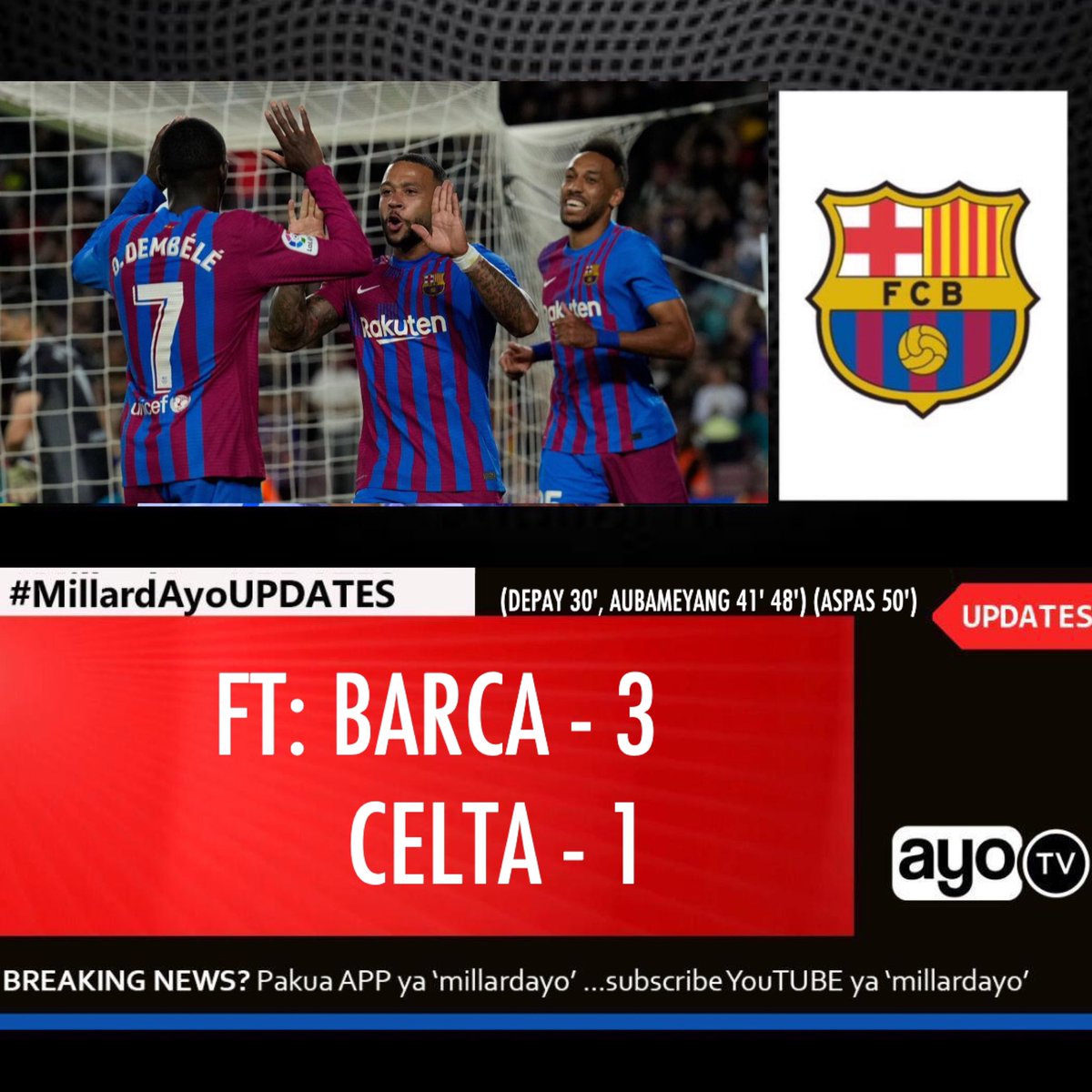 millardayo's tweet image. RT moja ya heshima kwa Barcelona tafadhali