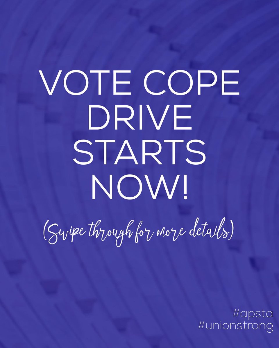 apsta_albany's tweet photo. VOTE-COPE drive starts NOW! VOTE-COPE solicits and accepts only voluntary contributions. These donations are not tax deductible. Link to enrollment form is located in our profile. Big shout out to our VOTE COPE chair, Leanne and asst. chair, Elyse! #apsta #unionstrong #votecope https://t.co/0BElEHWVjt