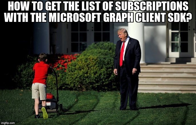 overflow_meme's tweet image. How to get the list of subscriptions with the microsoft graph client sdk? stackoverflow.com/questions/7219… #microsoftgraphapi #microsoftgraphsdks
