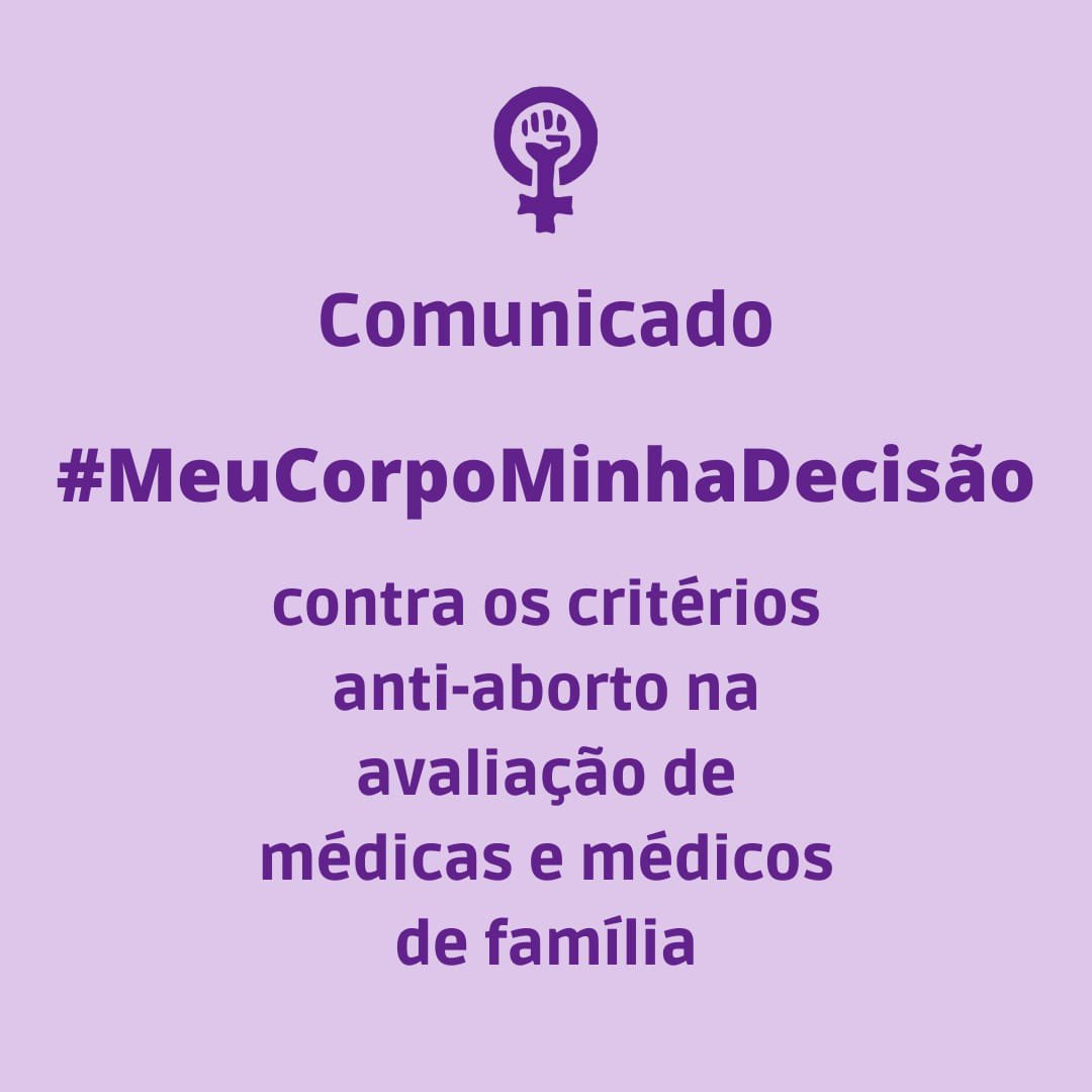 Feministaspt_'s tweet photo. Comunicado contra critérios anti-aborto na avaliação de Médicas e Médicos de Família

15 anos após a despenalização do aborto, o Governo quer dificultar o acesso ao direito a decidir sobre os nossos corpos, premiando os médicos que encaminhem menos mulheres para abortos. + https://t.co/cKdtXWhoL1