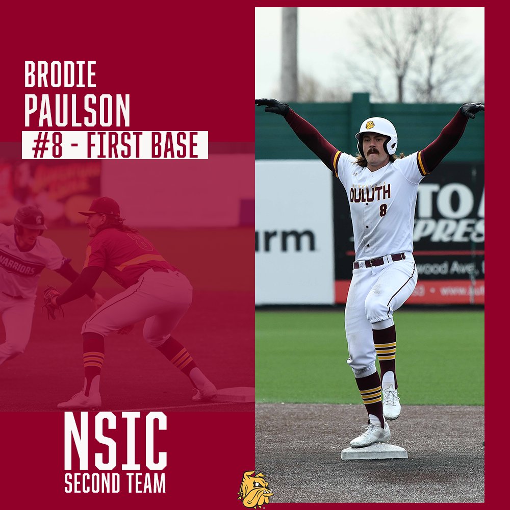 UMDBulldogs's tweet photo. Four Bulldogs receive @NorthernSunConf All-Conference honors!

#BulldogCountry // @UMDBaseball 

Story: https://t.co/S78ieC0haz https://t.co/Wp4k7RTDha