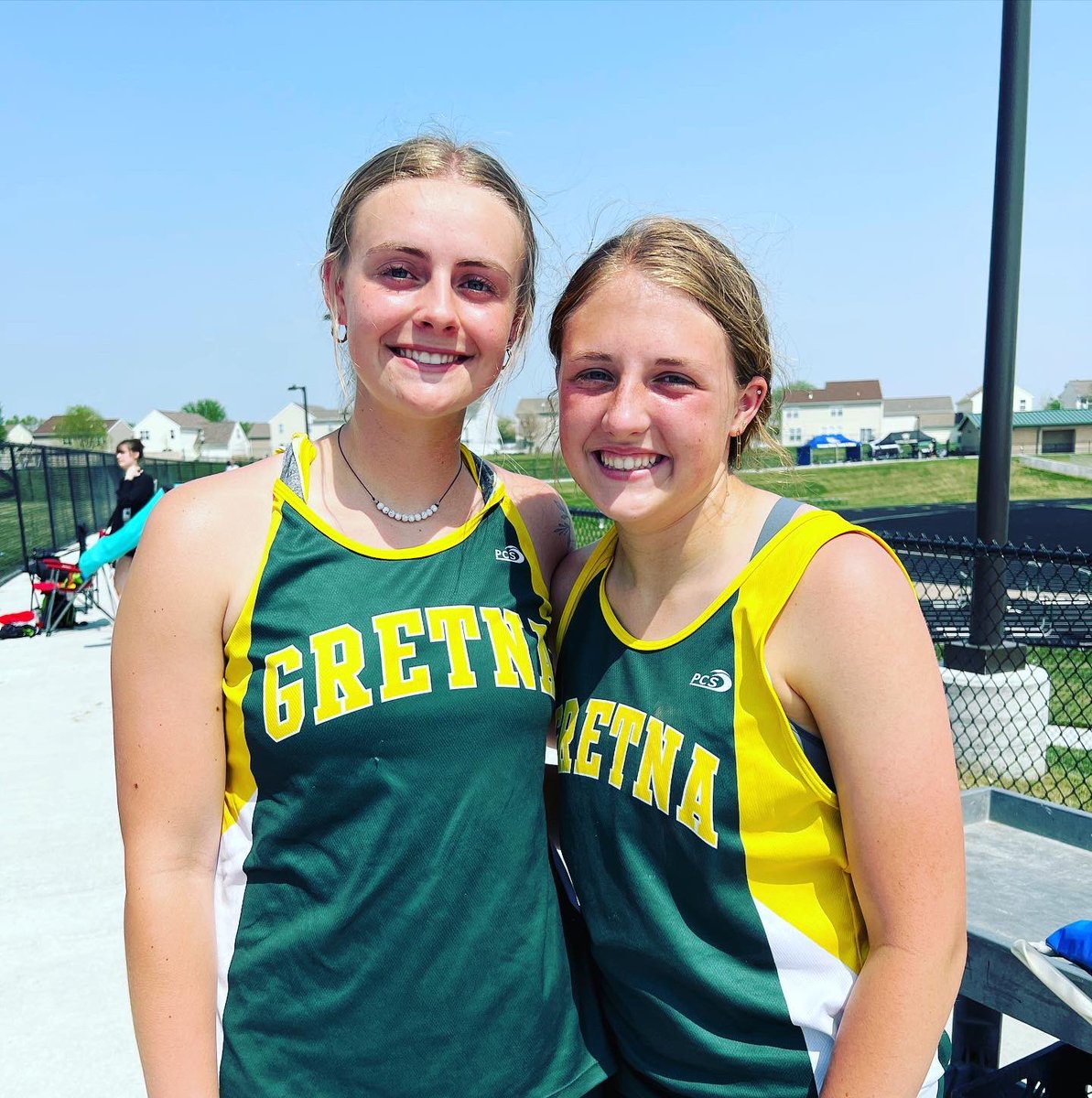 Congratulations <a href="/reimer_sidney/">Sidney Reimer</a> for punching your ticket to State today and a double PR day for Audrey! 🙌🏽🥏🔥@Gretnaxc <a href="/PrepRunningNerd/">Prep Running Nerd</a> #throwers