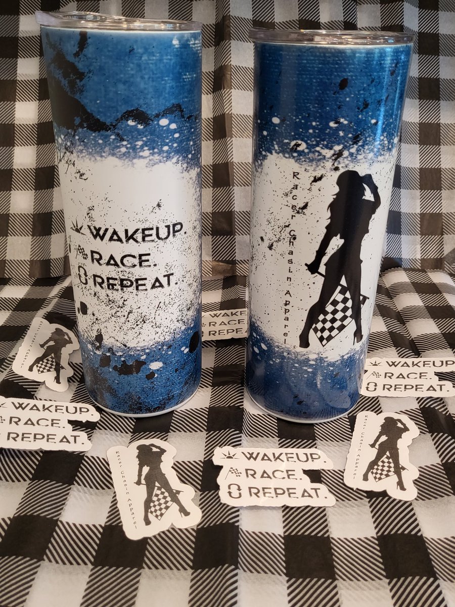 RacerChasinApp's tweet photo. 🚨 Y'all... Here it is! 🚨 

I'm so pleased to debut our newest product that will be available - glow in the dark tumblers with our "Wakeup. Race. Repeat." design! 🏁

Stay tuned for details on how to order! 👀 https://t.co/78WWGUrEEa