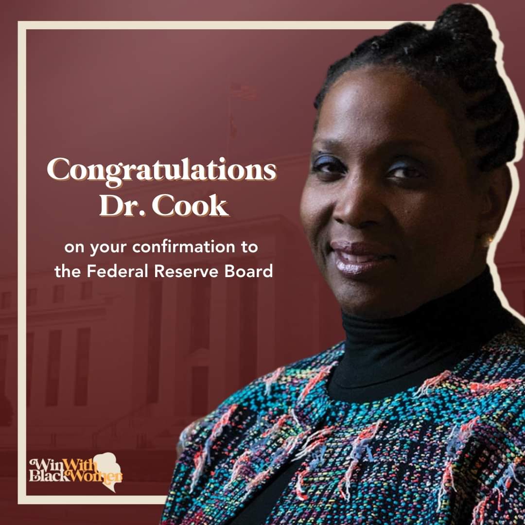 darianeal1881's tweet photo. My #Spelman sister.
My #HKMade sorority sister.
#LisaCook PhD has been confirmed as the first Black woman on the Federal Reserve Board of Governors. #MichiganState #WinWithWomen FINALLY. https://t.co/fpOlf0ccpX