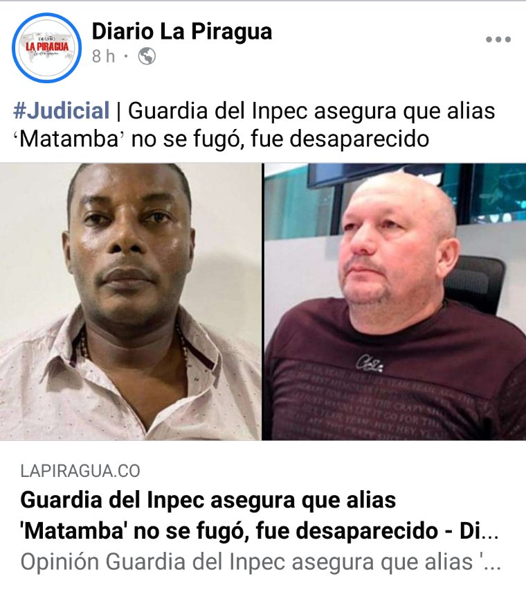 Luis10337702's tweet photo. #FugaODesaparicionForzada
@INPEC_Colombia
Link.
👇
https://t.co/aTNVQYQWli https://t.co/8mc0F2cFEp