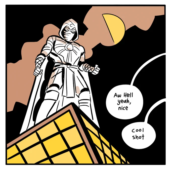 Jackie and me watching Moon Knight: 