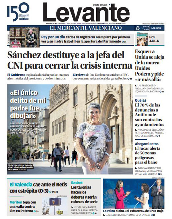 levante_emv's tweet photo. 🗞 ¡Buenas noches! Esta es nuestra  #portada de mañana, miércoles 11 de mayo. Sigue toda la información en 👉https://t.co/guYdlluWuN https://t.co/GmFh0I9TdW