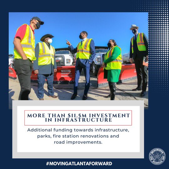 CityofAtlanta's tweet photo. Mayor @Andreforatlanta's first budget proposal for Fiscal Year 2023 is making investments in infrastructure to #MoveAtlantaForward. View the full release regarding the Administration's budget at: https://t.co/1da3RQjzxq https://t.co/T9YCGX0nD5