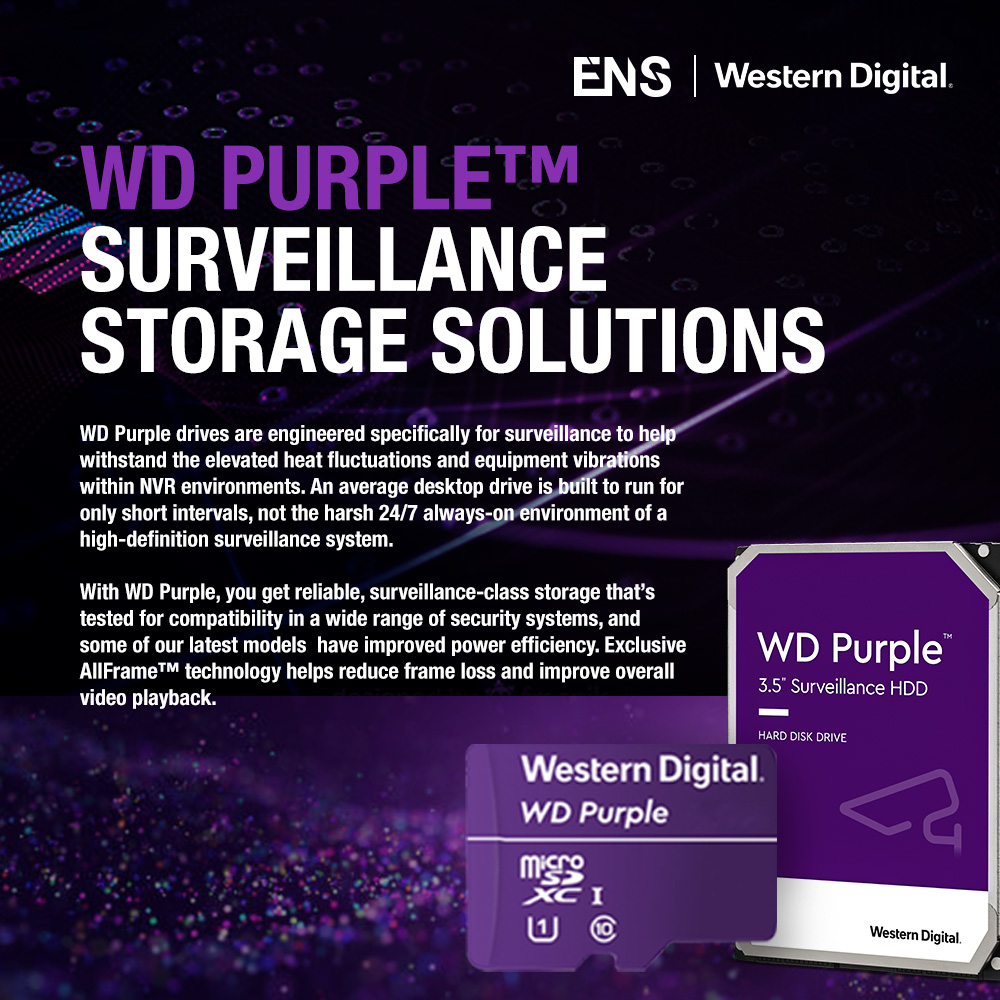 enssecurity's tweet photo. Check out the latest models with improved power efficiency now equipped with AllFrame™ technology that assists in overall playback in many surveillance systems.
WD Purple Series: https://t.co/P5nUaN7kDT
#ENS #cctv #securitysystems #WesternDigital #harddrive #ai #WDPurple https://t.co/AaNGItE58J