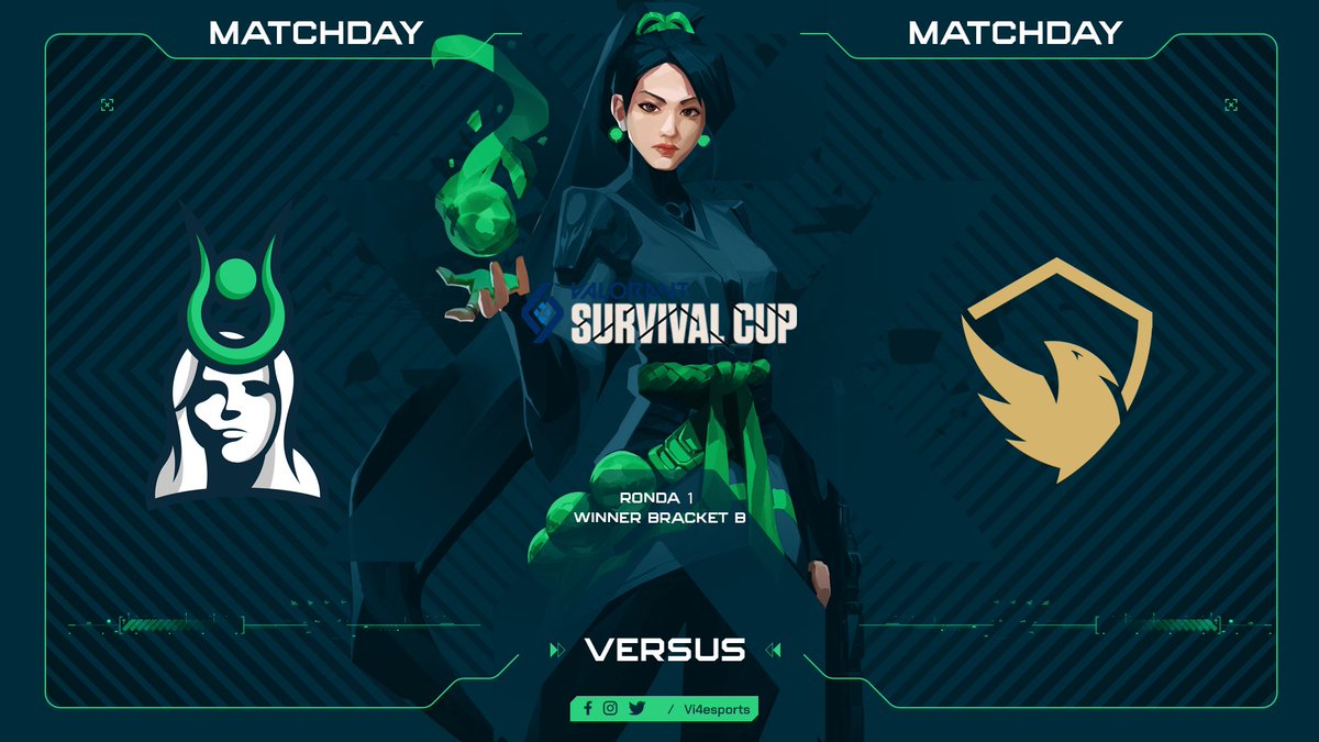 Vi4esports's tweet photo. 🗣️#MATCHDAY‼️

Hoy se debuta en la #SurvivalCup de @valesports_la 

🏆 Survival Cup Norte - Stage 2
🆚 @EsportsReven 
⏰ 20h 🇲🇽🇨🇴 / 21h 🇵🇷🇩🇴🇨🇱
📺 Sin transmisión 

#SomosVi4
TUS SUEÑOS TE DARÁN LA ViCTORI4
✌️ https://t.co/EQyDBf566Y