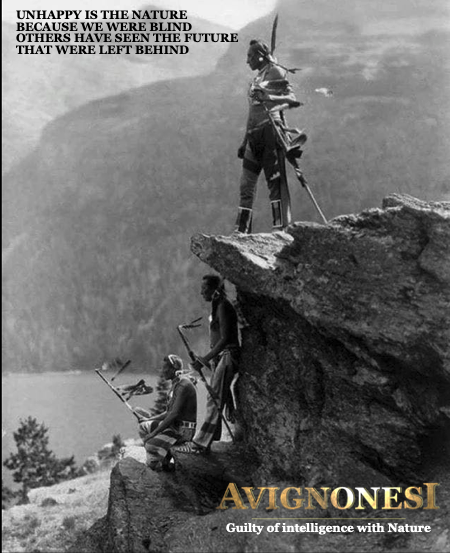 Members of a Blackfoot tribe in their habitat (1913)