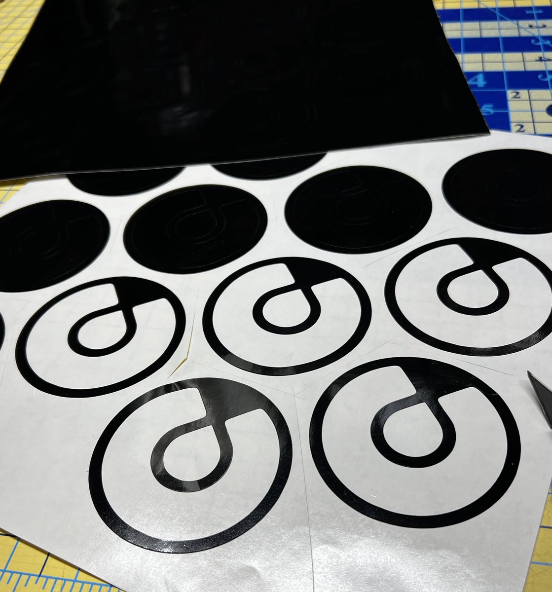 StreamersWH's tweet photo. getting these vinyl stickers ready to toss in with every Cream Hoodie ordered during the imcoty run 

will be seeing the tracking number on those in a few days!! https://t.co/xUfJ0b5bnH