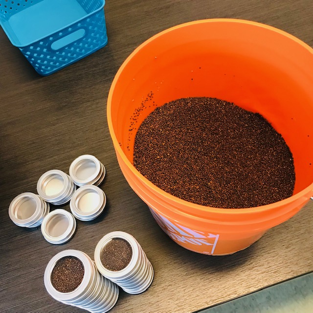 aitcmb's tweet photo. Thank you so much to our friends at Community Ambitions Day Service for their recent help packing seeds into tins for our #CALM22 #MBSeedKit! We're excited to work with them for round #2 of packing kits this Fall! ๐ฑ https://t.co/bvKFj6iBE8