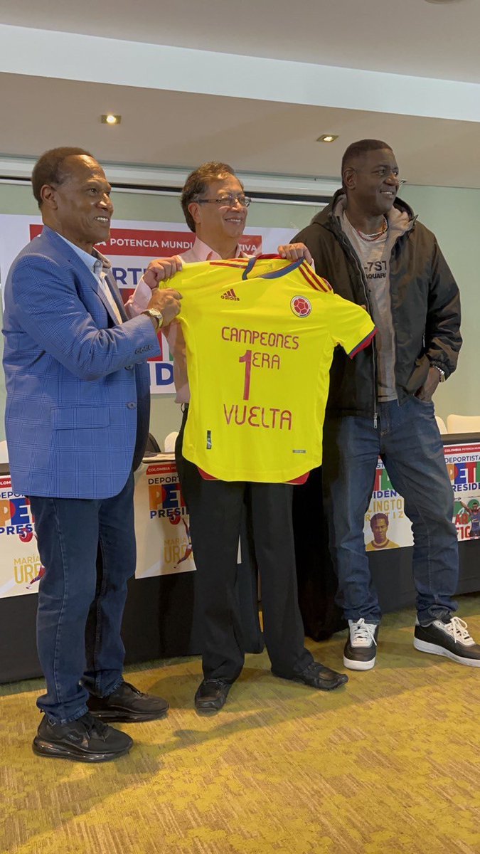 petrogustavo's tweet photo. Las glorias del deporte deciden su apoyo a lq campaña del Cambio por la Vida. Maria Isabel Urrutia, el tren Valencia, Willington Ortiz, Fidel Bassa, Pacho Rodriguez, Jacinto Benavente, Manuel Rincón, Chicanero Mendoza, Oscar Figueroa, Andeea Garzón, Jairo Correa, Angie Orjuela https://t.co/CyxyHrVyEl
