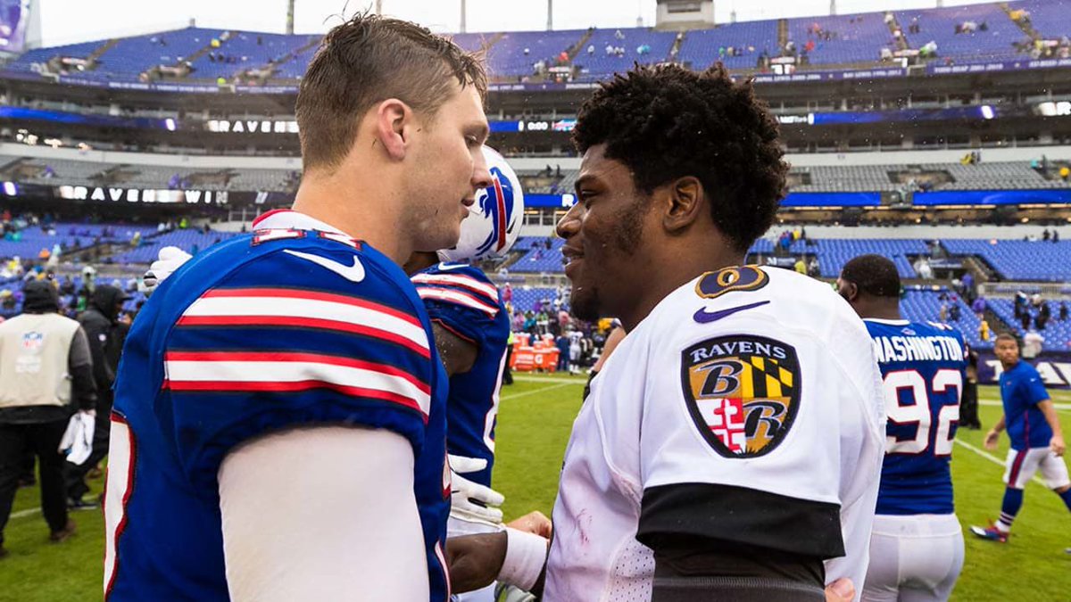 jacksettleman's tweet photo. 🚨 Confirmed Schedule Leak 🚨 

Thanksgiving Night- Bills @ Ravens 🦃 

Josh Allen will take on Lamar Jackson in Baltimore at 8:20pm ET on NBC https://t.co/p0oKyvzU2X