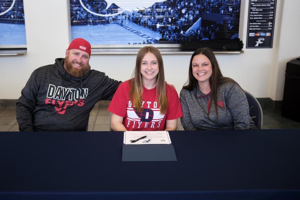 Jordyn Hurley will continue cheering at the University of Dayton next year! Congratulations!