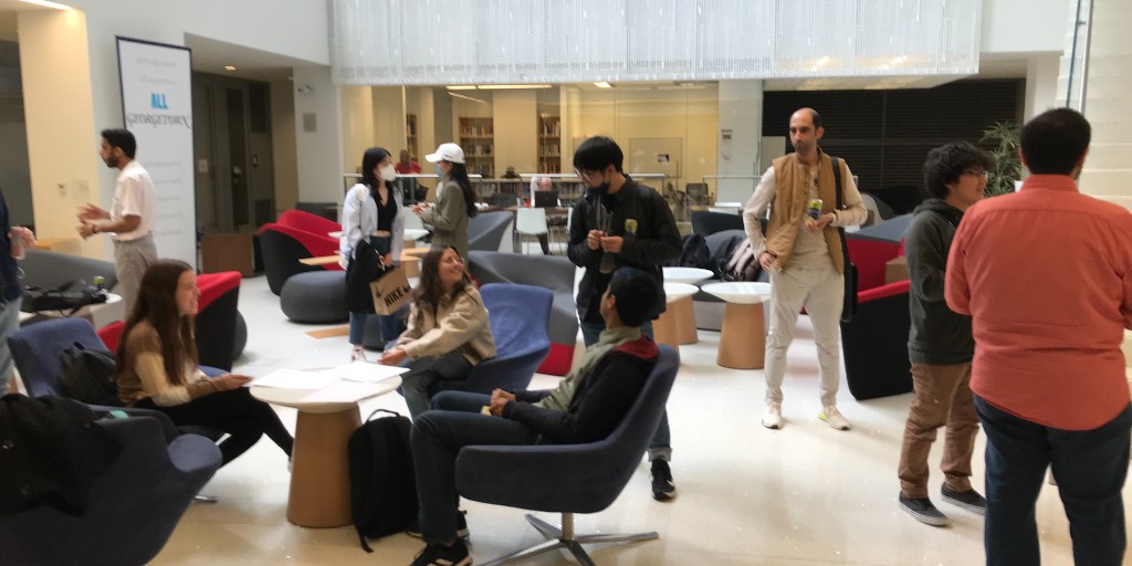 GeorgetownELC's tweet photo. On Thursday, the ELC celebrated the end of spring classes with our Closing Ceremony! We recognized the hard work our students have done over the last few months then had a reception. Students enjoyed refreshments and said goodbye to their friends and teachers.

#GeorgetownELC https://t.co/f2klT0y3vC