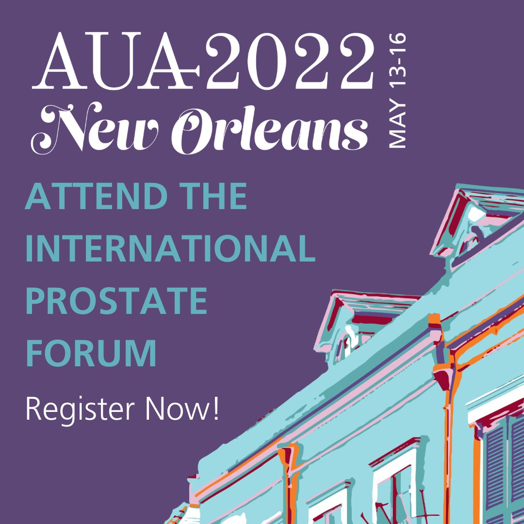 Amer. Urol. Assn. (@amerurological) on Twitter photo The International Prostate Forum will be held on Sunday, May 15 at #AUA22 in New Orleans!
Join chairs <a href="/jdhdavis/">John W. Davis, MD</a> & <a href="/nealshore/">neal shore</a> for this exciting ✨NEW✨ program!➡️ow.ly/gbFE50J415o The International Prostate Forum will be held on Sunday, May 15 at #AUA22 in New Orleans!
Join chairs <a href="/jdhdavis/">John W. Davis, MD</a> & <a href="/nealshore/">neal shore</a> for this exciting ✨NEW✨ program!➡️ow.ly/gbFE50J415o