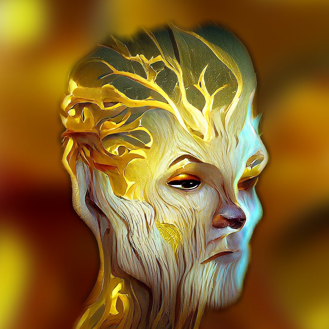 Golden tree mahavatar.
With the power of #AI they can take any shape. Nothing will be left to see amongst the 1111 <a href="/mahavatars/">Mahavatars</a>!

#NFTartwork #ArtificialIntelligence 
#Solana #NFTCommunity #NFTUtility