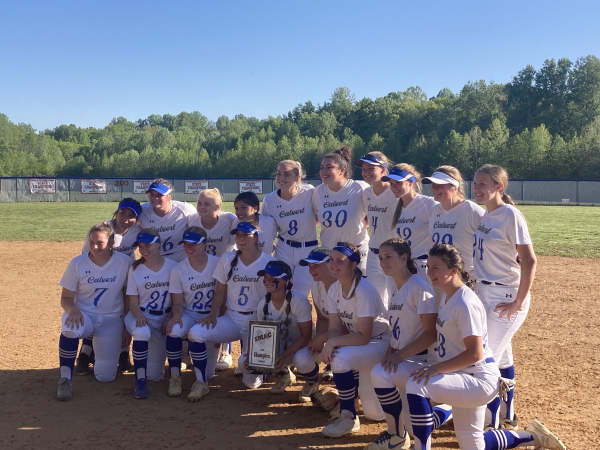 CalvertSports's tweet photo. Congratulations to Calvert Softball on their SMAC championship!!! https://t.co/T0ZiEhubSZ