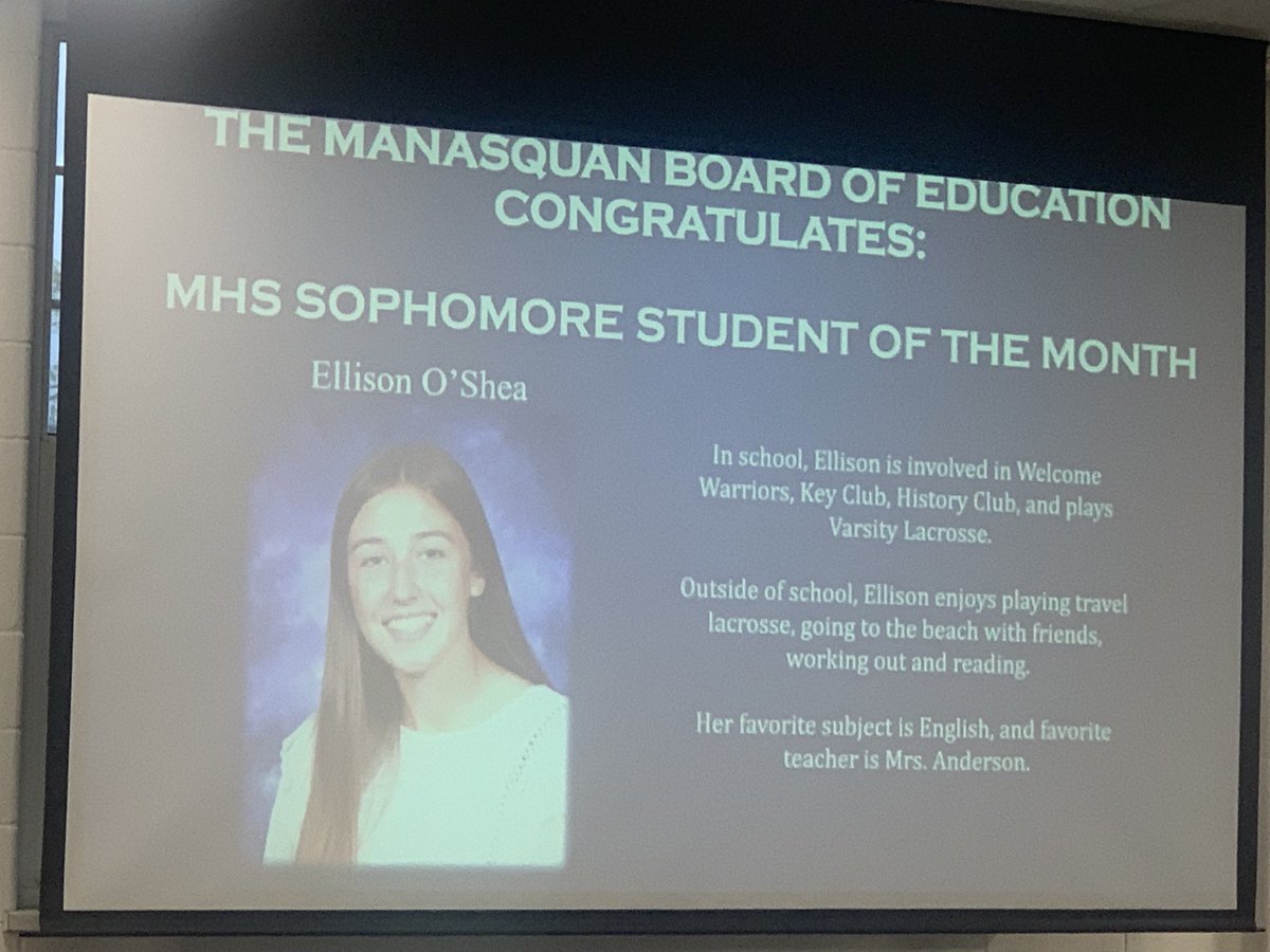 SquanSuper's tweet photo. Congrats to our 10th grade MHS Student of the Month! https://t.co/C2vuHlzOzH