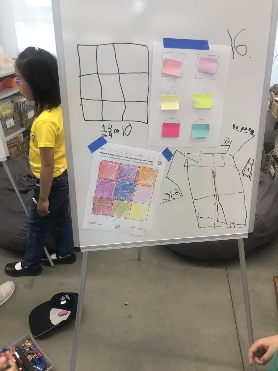 1st graders loved the thinking tasks Color the Shapes and How Many Squares today. <a href="/fawnpnguyen/">Fawn Nguyen</a> <a href="/RioSTEAMSchool/">Rio Del Sol School</a> <a href="/pgliljedahl/">Peter Liljedahl</a>
