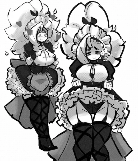 Didn't know Maid Day was a thing, so here's some old Marias from back when she only went by "Maid" in 2016, plus some pieces from 2021 to cleanse the palette #メイドの日 