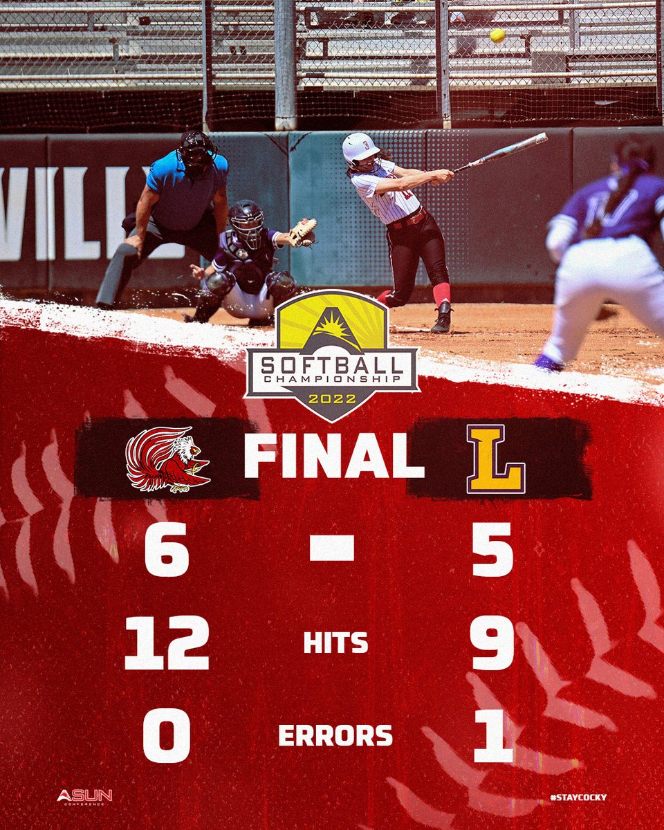 JaxStateSB's tweet photo. MOVIN' ON ‼️

@k_preslee's solo homer sends JSU to the next round of the @ASUNSoftball Championships!

The Gamecocks will take on @UNASoftball tomorrow at 2 p.m. CT in the double-elimination round.

#Team34 / #StayCocky🐓 https://t.co/DTNiv3yMci
