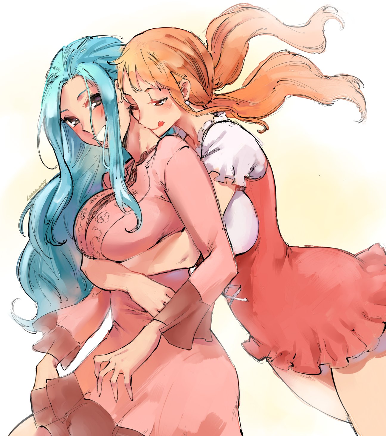 23. Some old Nami/Vivi comm work from. @kenshinx187. 