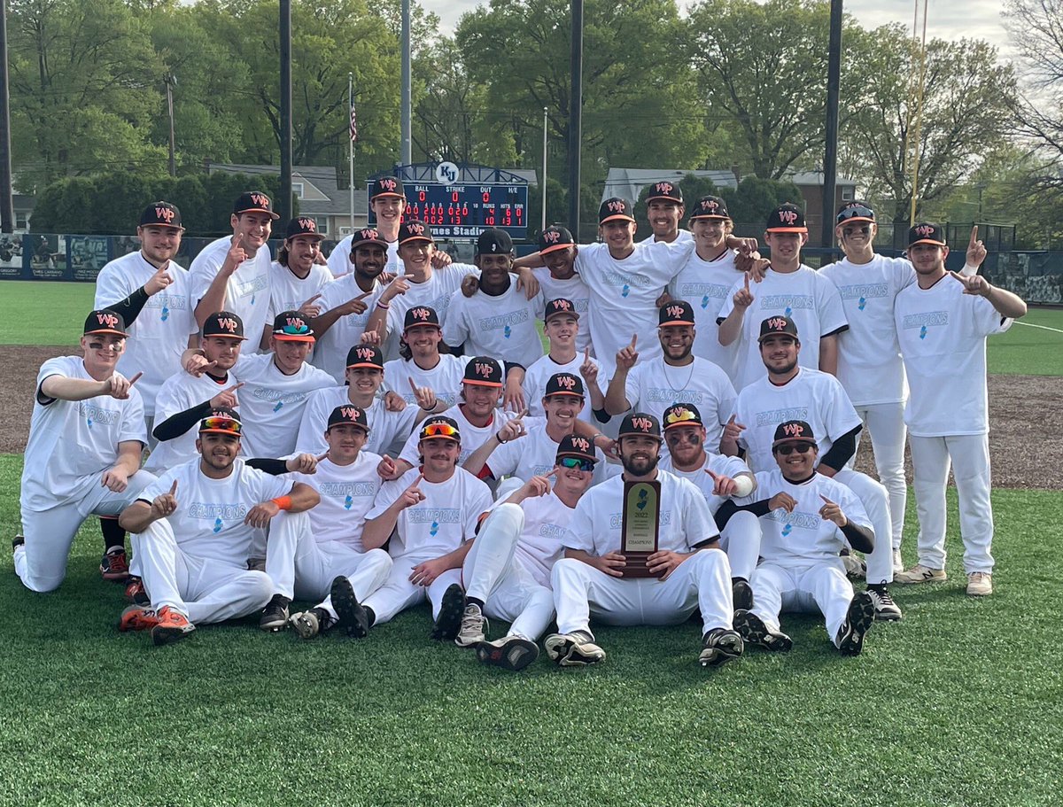 🏆CHAMPIONS!🏆


#WPUBASE wins its first NJAC Tournament title in 25 years with a 10-4 triumph against Kean!!! The Pioneers have automatically qualified for the NCAA Tournament and will learn their opponent Monday at 12:00 pm! #wpunj #d3baseball