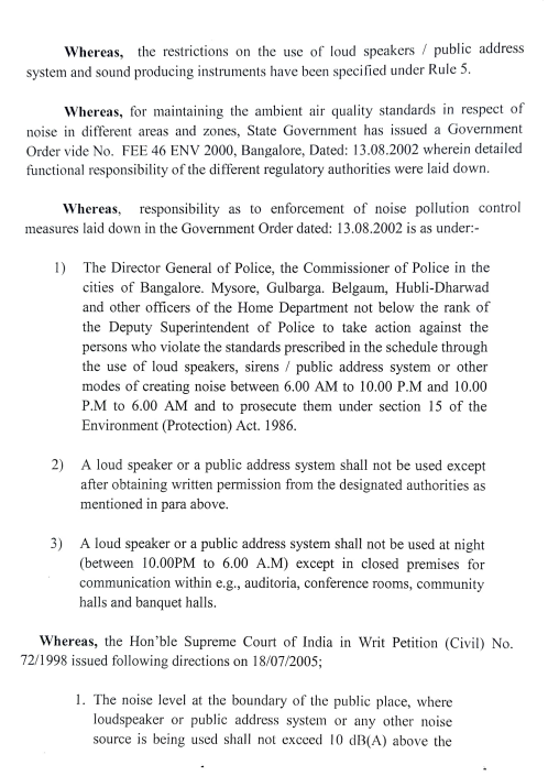 ANI's tweet photo. Karnataka government issued a circular yesterday, May 10 and asked "All existing users of loud speakers/ public address system &amp; sound producing instruments to obtain written permission from the Designated Authority within 15 days". https://t.co/czgYStBUVe