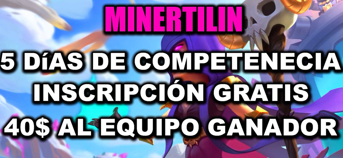 El día de mañana es el torneo clasificatorio para la MINERTILIN a las 15:00 HORA 🇵🇪🇲🇽, Deja tu ❤️y🔁si quieres INSCRIBIRTE solo manda un MD📩a <a href="/Militardb/">Militardb</a> o <a href="/alejoxplay/">AlejoPlay SAD</a> para pasarte el DISCORD donde encontrarás todo acerca del torneo.