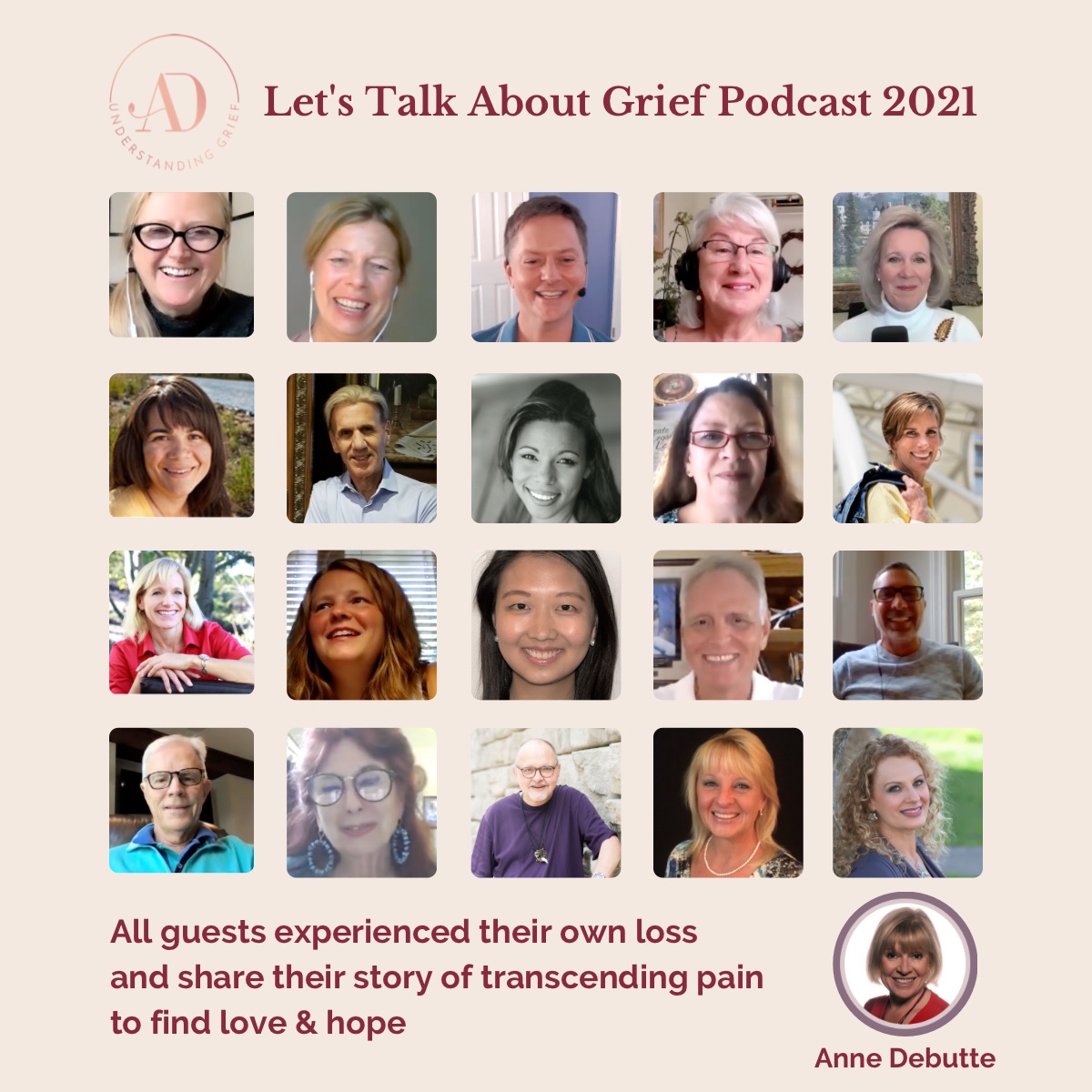 anne_debutte's tweet photo. Understanding Grief News - https://t.co/CRJxVpt4Os Over 20 inspiring guests interviewed sharing insights and talking about grief https://t.co/tgrn3xbYkV