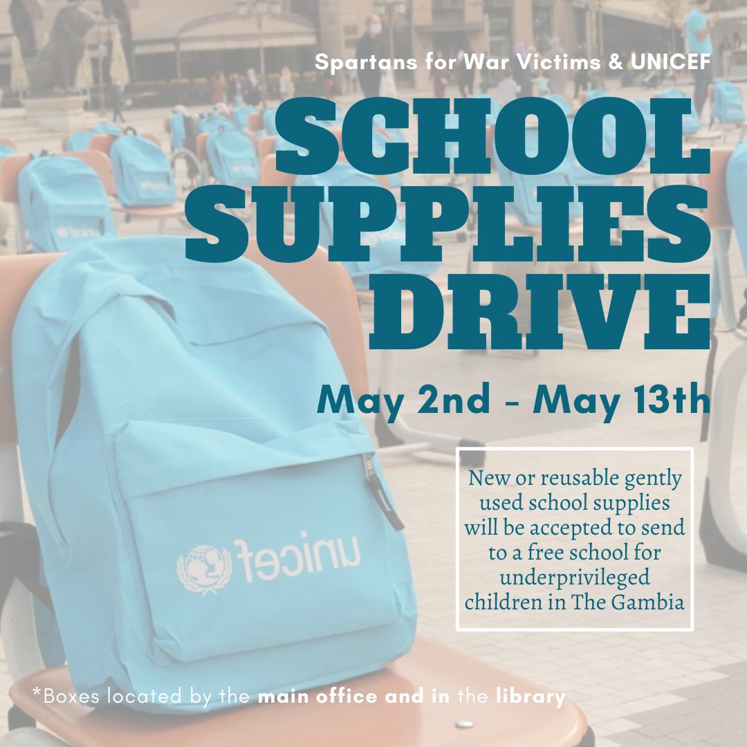 This week's the last week to donate to our joint Spring School Supplies Drive with UNICEF! All donations will be sent to PIMT's free school for underprivileged children who were out of school in The Gambia. 

Help a child obtain an education and positively change countless lives!