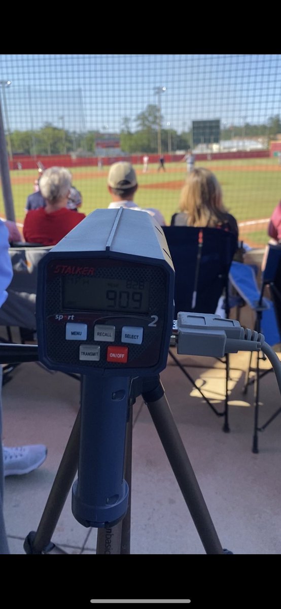 Sophomore 2024 RHP UGA commit Duke Stone touching 90.9 today in AA GHSA State Elite 8 Playoffs.