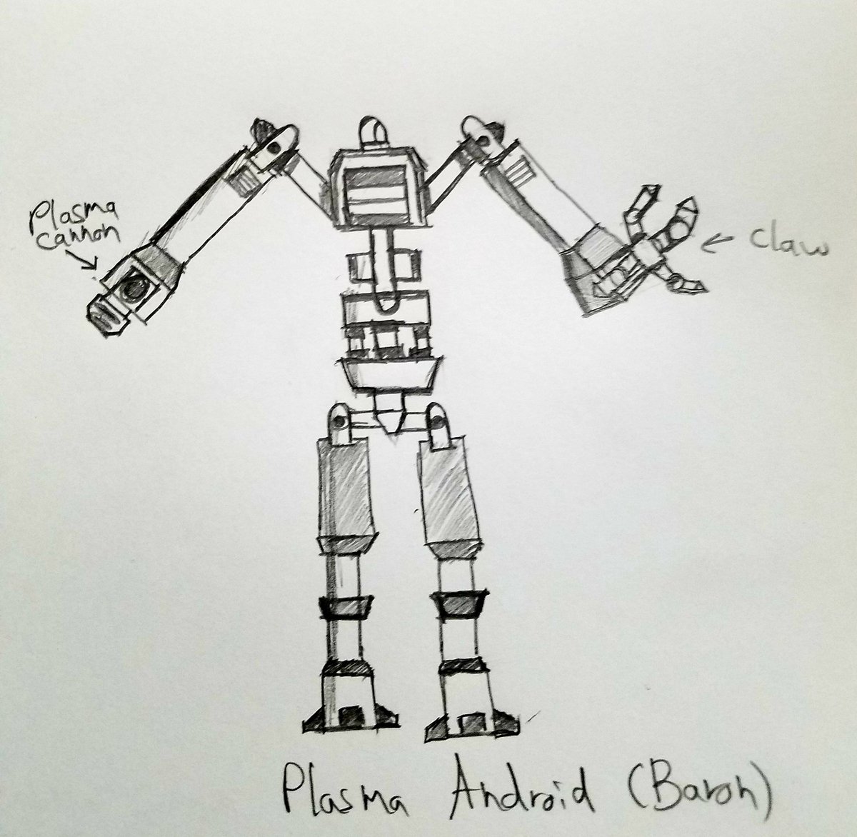 OpExcision's tweet image. Some quick enemy concept sketches before I do sprites. Their design was highly influenced by Descent, Red Faction &amp;amp; a few other games. I like the idea of realistic androids &amp;amp; floating space drones with all the sensors. Their behavior will be like  Doom 1 enemies though. #RetroFPS