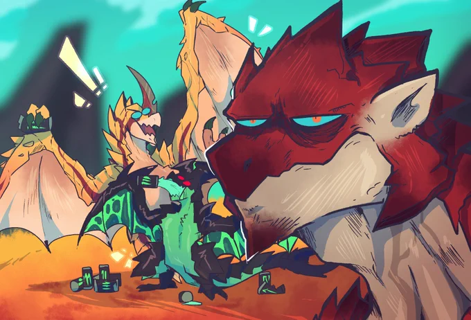 Seregios is BACK, the Rathalos Harassment Squad has been REUNITED #MonsterHunterRiseSunbreak 