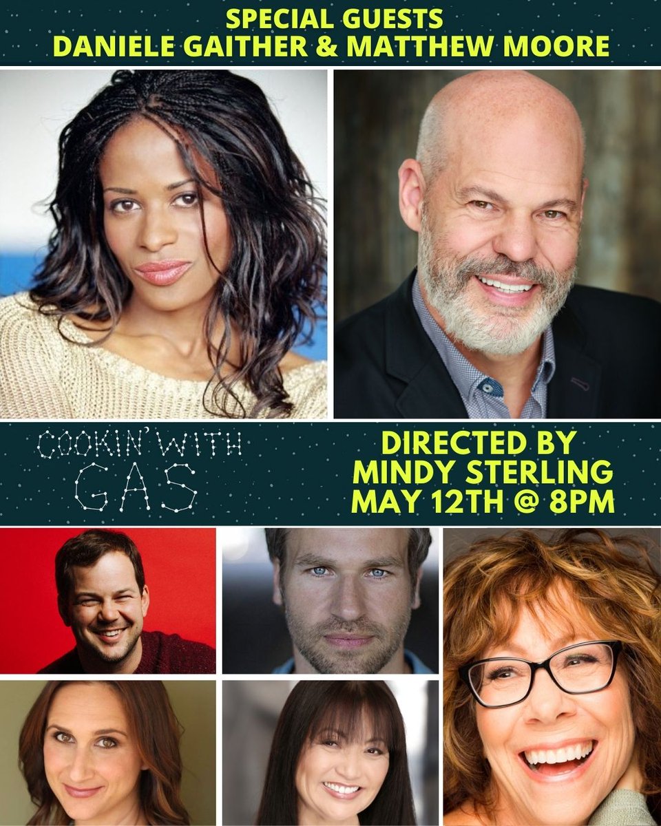 groundlings's tweet photo. @danielegaither & #MatthewMoore are the special guests for Cookin With Gas! Also, we have a hilarious cast ft: @HMichaelC #ChrisKleckner @KarenMaruyama
@TheArianePrice and #DavidHoffman !
Directed by
@Msmindysterling
Grab this hot ticket!
https://t.co/zSa1C3M79H https://t.co/dqGqqyU6aJ