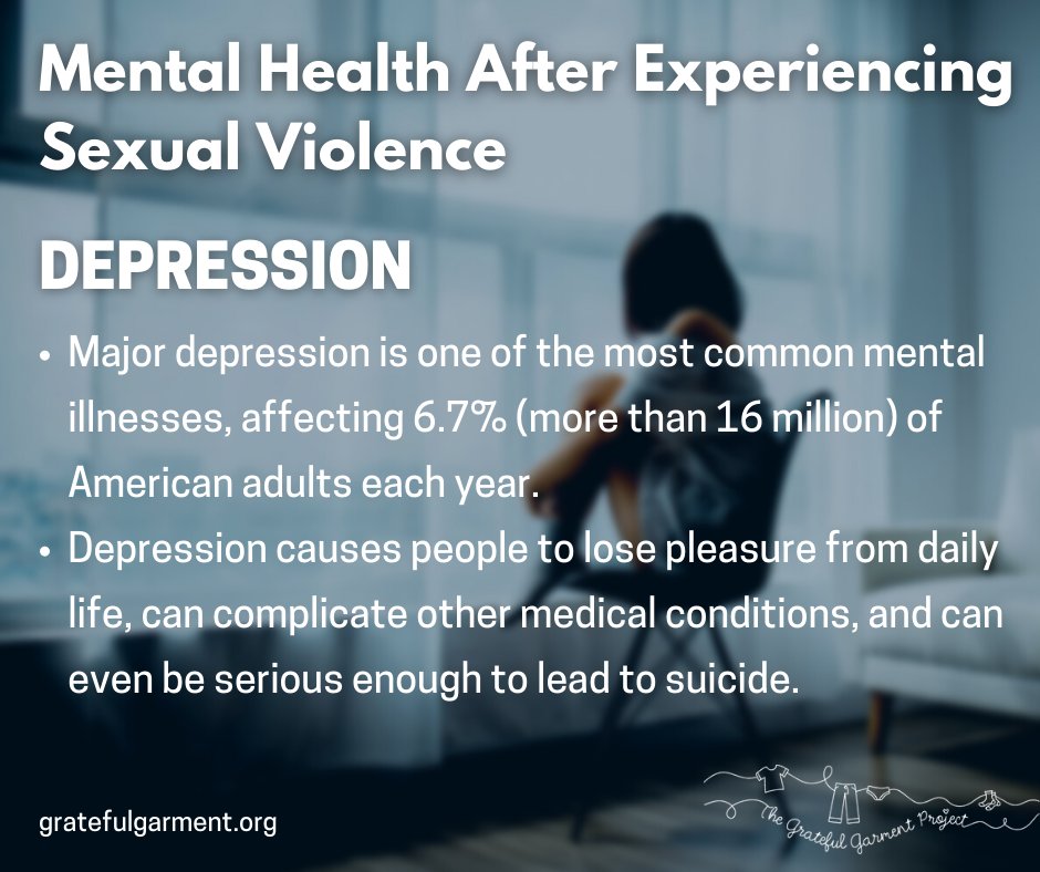 Grateful Garment (@gratefulgarment) on Twitter photo Depression can be a lingering condition that can often times develop after a traumatic experience, such as depression.
#mentalhealthawarenessmonth #mentalawarenessmonth #mentalhealth Depression can be a lingering condition that can often times develop after a traumatic experience, such as depression.
#mentalhealthawarenessmonth #mentalawarenessmonth #mentalhealth