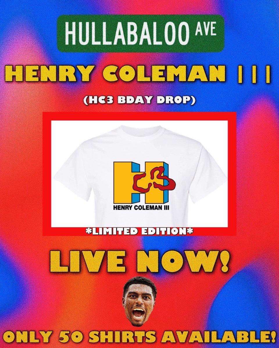 hencoleman3's tweet photo. Thrilled to announce that I’ve officially partnered with @HullabalooAve this year! On that note, I’m coming out with only 50 HC3 Limited Edition Shirts, out now!! (Link in bio) #bdaydrop #HC3 #gigem https://t.co/t72cJ45dri