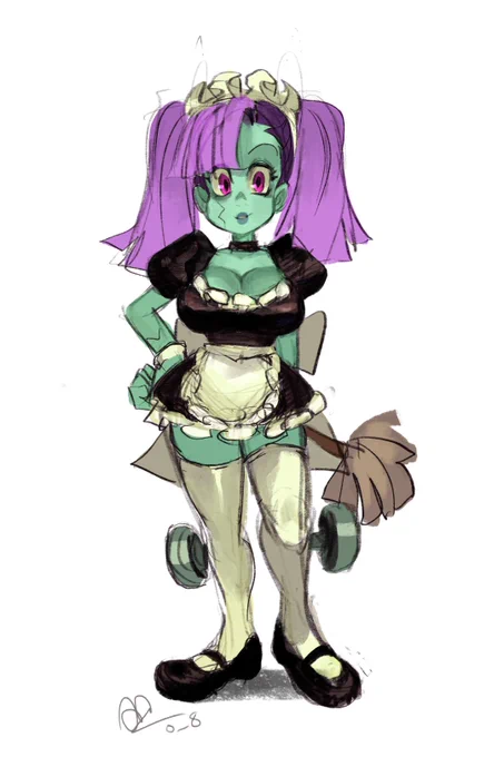 Added some color to this Frauleinstein sketch for #maidday !
#メイドの日 #MaidDay2022 