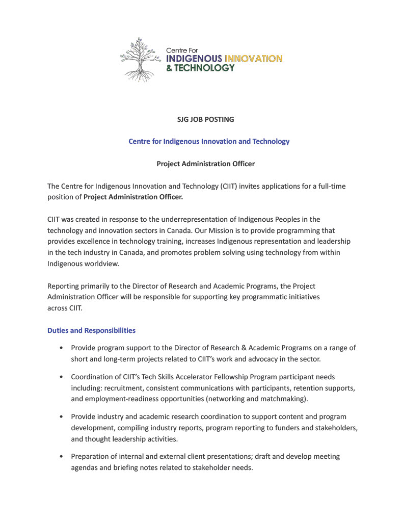 Centre for Indigenous Innovation & Technology tweet media