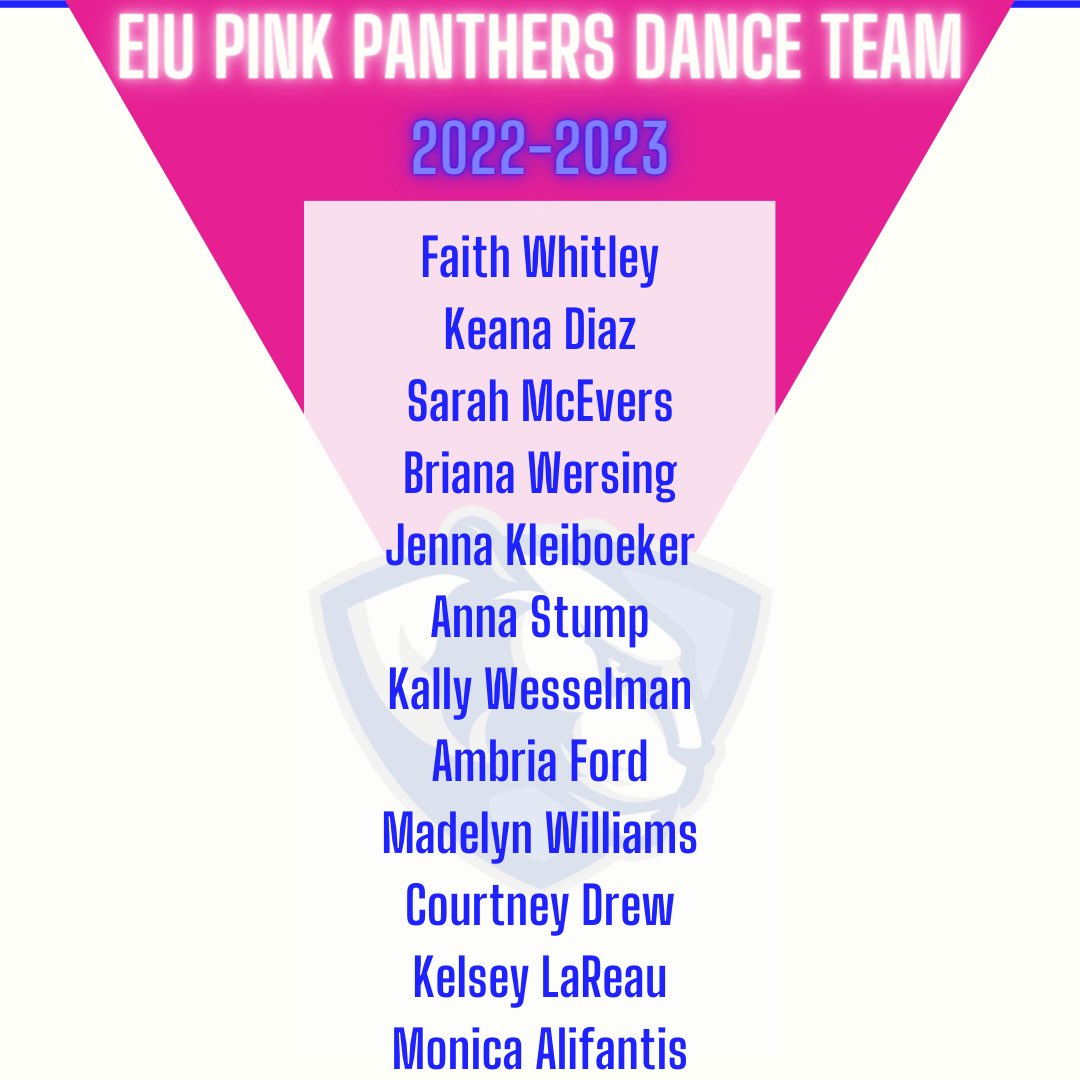 We are so excited to officially introduce our 2022-2023 Eastern Illinois University Pink Panthers Dance Team 💙🐾
#eiubleedblue
#eiupanthernation
#collegiatedanceteam