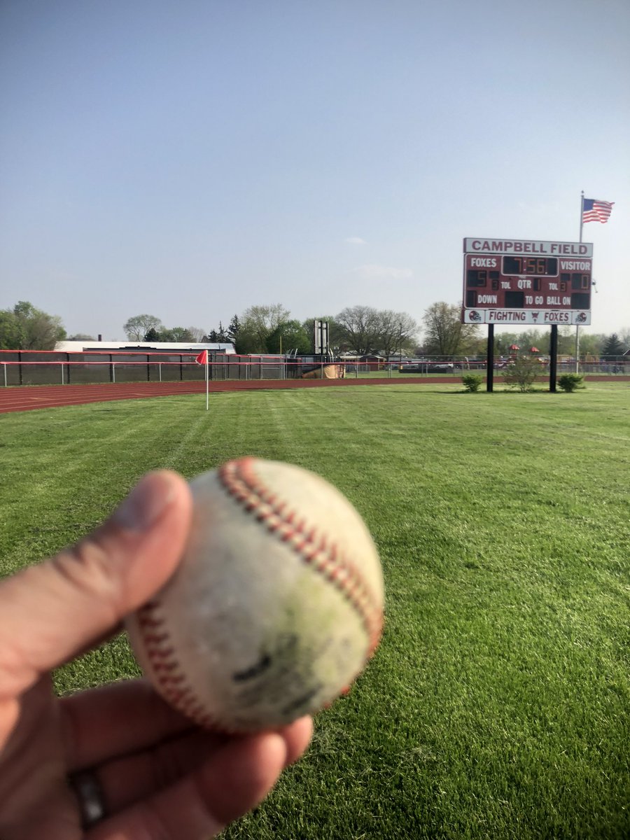 YHSAthletics115's tweet photo. Owen Ross @FoxesBaseball bomb lands in the end zone of Campbell Field., luckily the @yhssoccer_girls game was at halftime! #GoFoxes https://t.co/PPZMUl2Niq