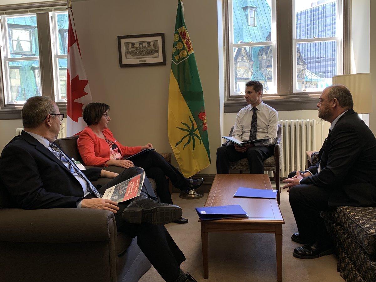 MichaelKramSK's tweet photo. Today I was glad to welcome to the office representatives from @CANMechanical and the Canadian Institute of Plumbing and Heating to talk about various challenges facing their sector. https://t.co/f9KOzEDU2C