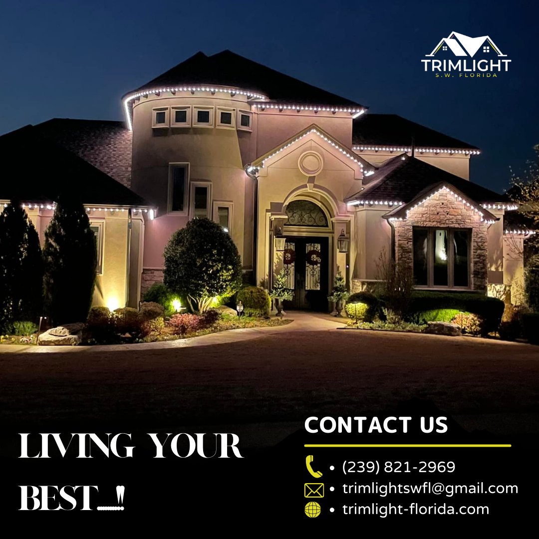 Living your best with #Trimlight! Are you ready to give your outdoor space some life?? We are the best LED option for the exterior of your place!💒

#LED_Lighting #Lighting_designs #Lighting_Decor  #Lighting #SWFL #SWFlorida

𝐕𝐢𝐬𝐢𝐭 trimlight-florida.com 𝐟𝐨𝐫 𝐦𝐨𝐫𝐞!!👈