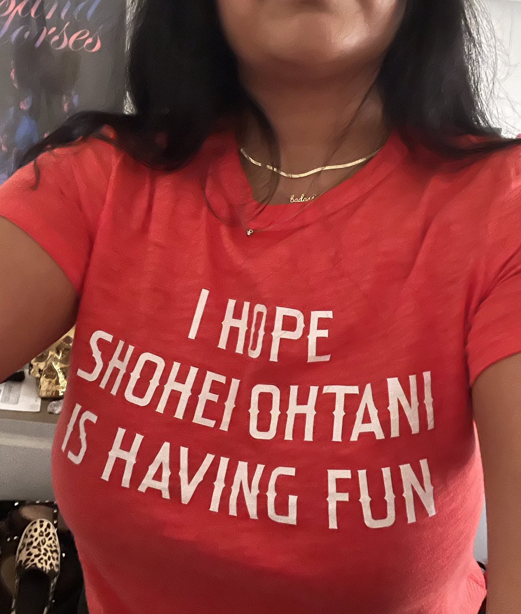 nehamodi's tweet photo. I’m glad we have the answer now to this shirt I made a year ago! #themostfun https://t.co/TD3WgEv8yt