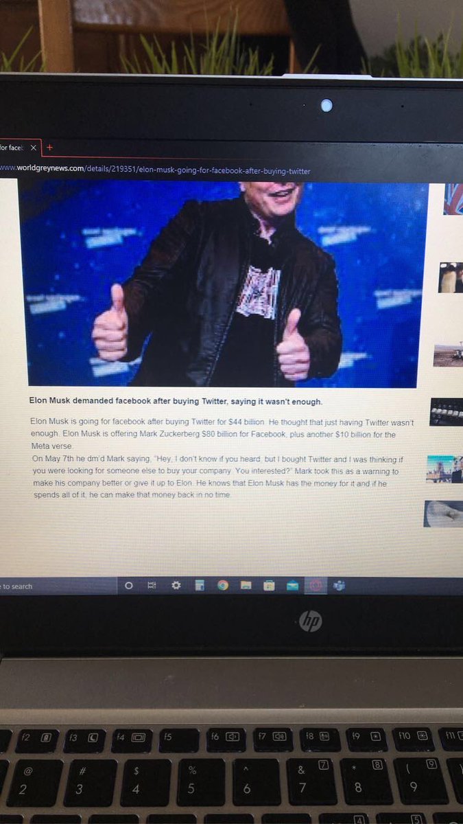 Now he wants Facebook?