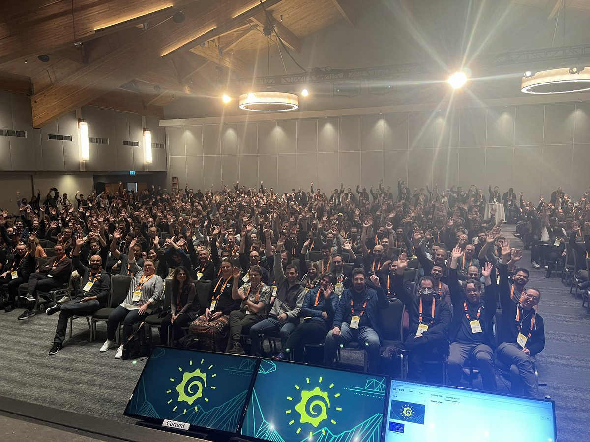 torkelo's tweet photo. It’s truly amazing how many have used Grafana at this event, who would have thought?? #grafanafest 😂🎉 https://t.co/lLMFIU9ujr