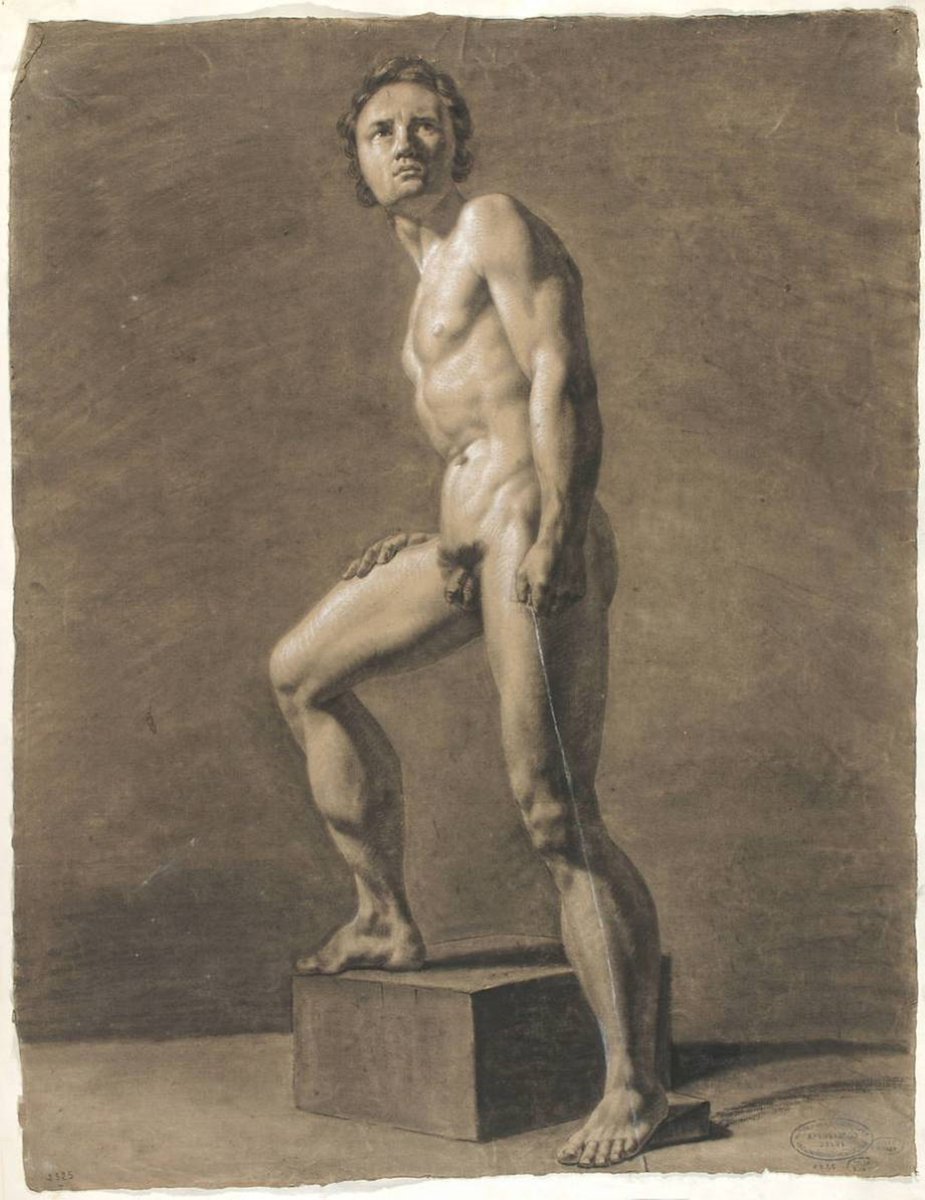 HumanFigureArt's tweet image. Louis Joseph César Ducornet.1806-1856. Étude d’homme.